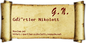 Gürtler Nikolett névjegykártya